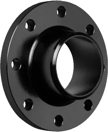 Bolted steel flange of the kind that carries load in fixed infrastructure